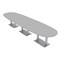 Skutchi Designs 45 in W, 165.75 in L, 29 in H, Engineered Wood Top, Grey HAR-BOVL-46X168-DOU-XD01 - alternate 1